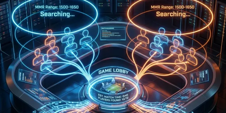 Matchmaking 로직: 비슷한 전력의 유저를 묶는 방 생성과 매칭 알고리즘 썸네일