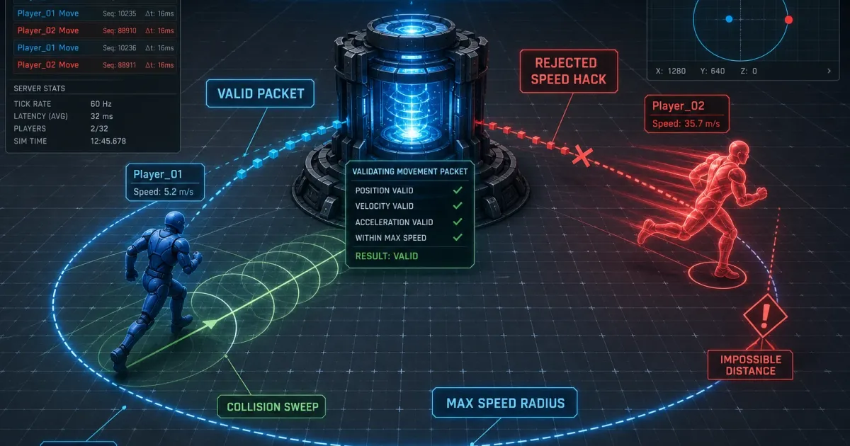 Authoritative Server로 이동 Speed Hack 막기: 서버 패킷 검증 구현 가이드