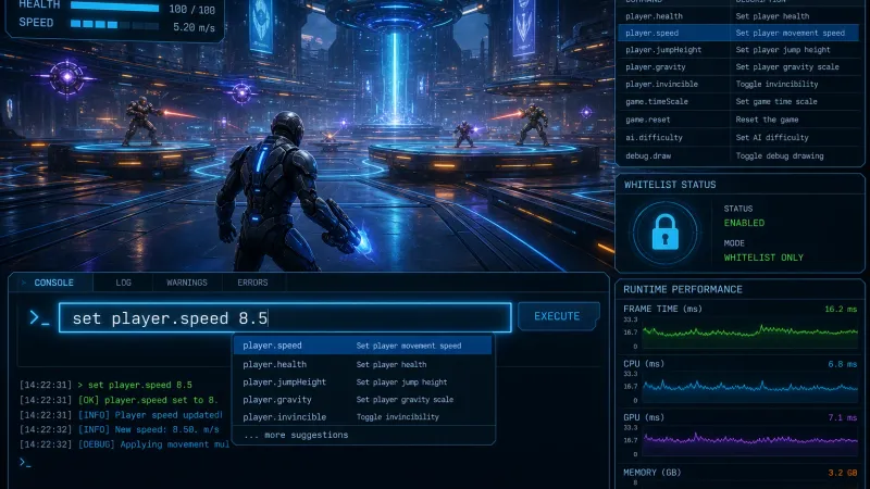 Unity 인게임 디버그 콘솔 구현: 런타임 변수 수정 명령어 설계 가이드