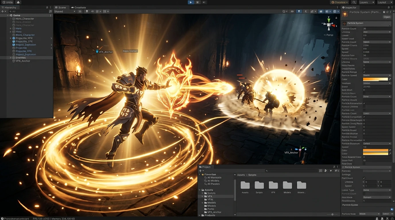 VFX Graph로 설계하는 필살기 연출: 타이밍, 궤적, 충돌을 분리하자 썸네일