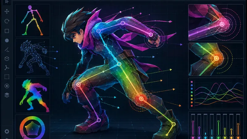 2D 스켈레탈 애니메이션: 메시 디포메이션(Mesh Deformation) 원리와 버텍스 가중치 최적화 가이드
