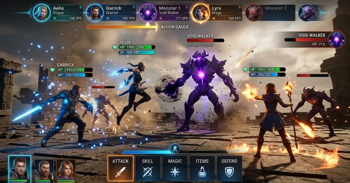 턴제 RPG의 속도(SPD)와 행동 게이지 계산 공식 모음