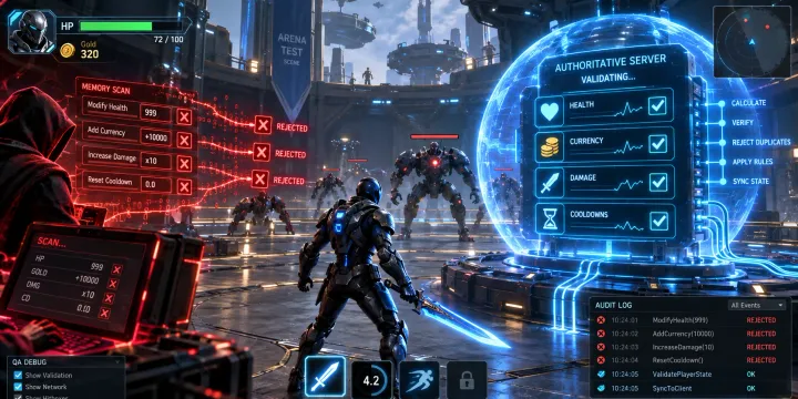 Cheat Engine 메모리 변조 대비: 인게임 핵심 변수 암호화·무결성 검증 설계 썸네일