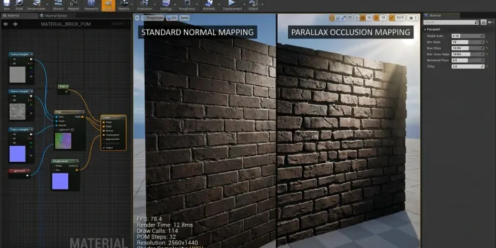 Parallax Occlusion Mapping(POM)으로 벽면에 실제 같은 세밀 깊이감 만들기 썸네일