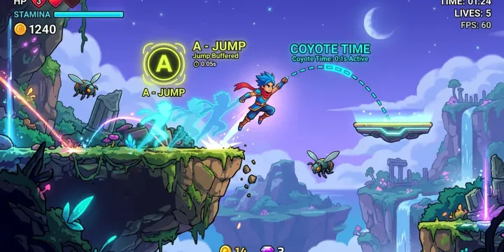 플랫폼 게임의 조작감을 살리는 Jump Buffer와 Coyote Time 썸네일