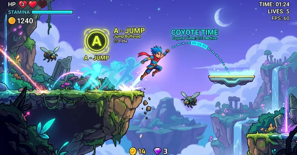 플랫폼 게임의 조작감을 살리는 Jump Buffer와 Coyote Time
