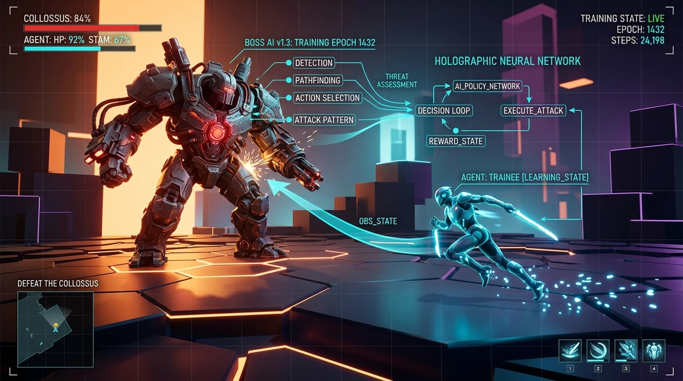 Unity ML-Agents로 지능형 보스 패턴을 학습시키는 강화학습 파이프라인 썸네일