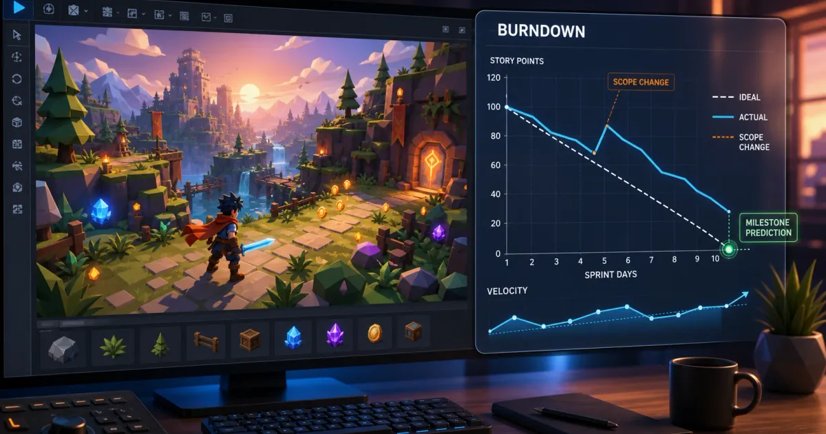 인디 게임 프로젝트 번다운 차트(Burndown Chart)로 마일스톤 예측 정확도 높이기