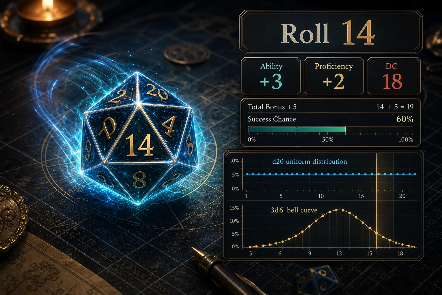TRPG 주사위 롤과 보정치 시스템을 비디오 게임에 구현하는 법: 확률 설계부터 UX까지 썸네일