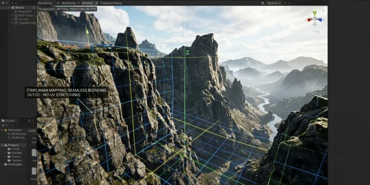 Triplanar Mapping으로 텍스처 스트레칭 없는 복잡한 지형 렌더링 썸네일