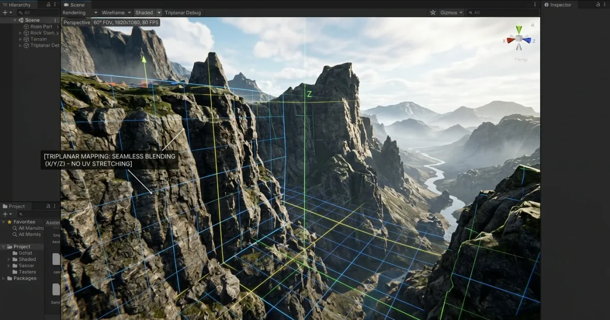 Triplanar Mapping으로 텍스처 스트레칭 없는 복잡한 지형 렌더링