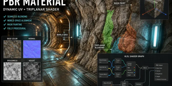 AI 3D 텍스처 생성 툴로 구현하는 동적 UV 맵핑: Unity 셰이더 실전 가이드 썸네일