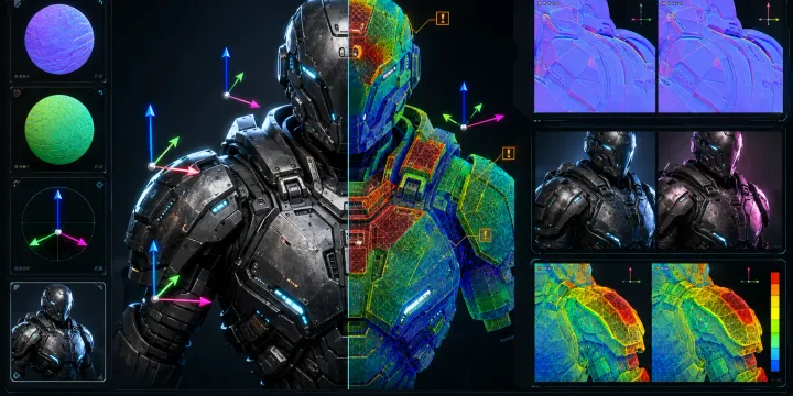 AI 기반 노멀 맵 Invert Y 오류를 잡는 법: 탄젠트 스페이스 자동 검증 파이프라인 썸네일