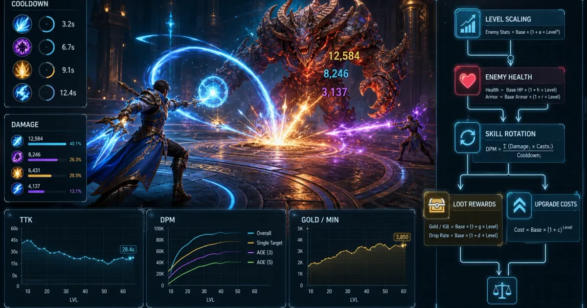 AI 툴로 스킬 쿨타임·데미지·재화 수급 공식을 자동 스케일링하는 기획법