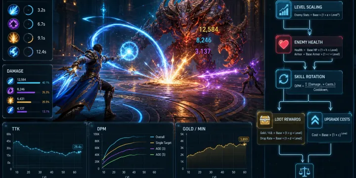AI 툴로 스킬 쿨타임·데미지·재화 수급 공식을 자동 스케일링하는 기획법 썸네일