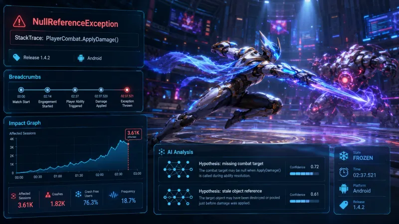 Sentry SDK와 AI 모니터링으로 인게임 예외 로그를 즉시 분석하는 방법